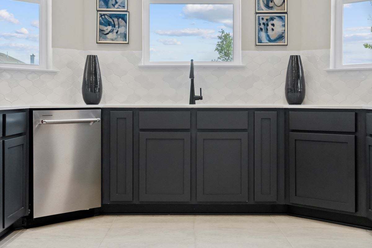 Shaker-style kitchen cabinets