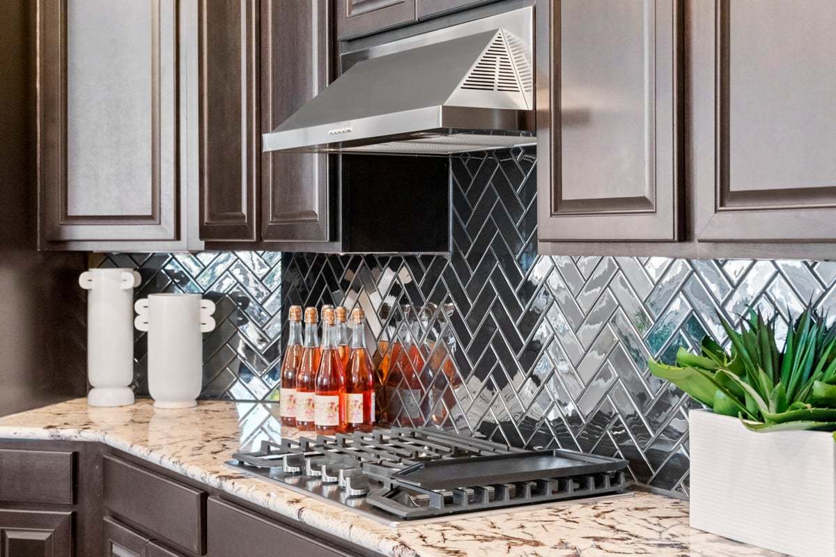 Plan 2410 Modeled - Kitchen tile backsplash