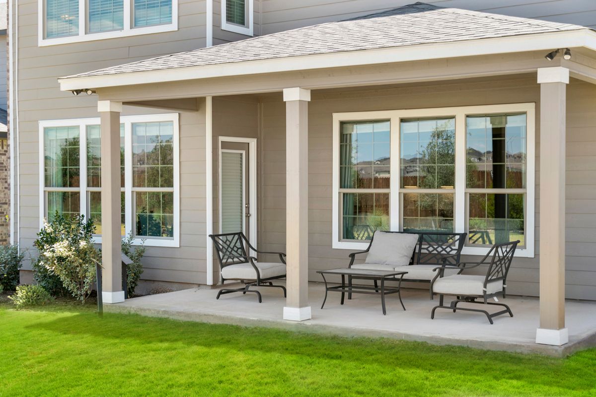 Plan 3474 Modeled - Covered back patio