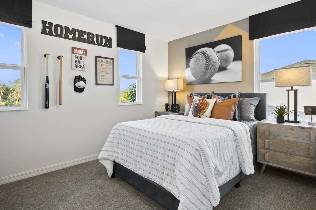Plan 2566 Modeled - Spacious secondary bedrooms