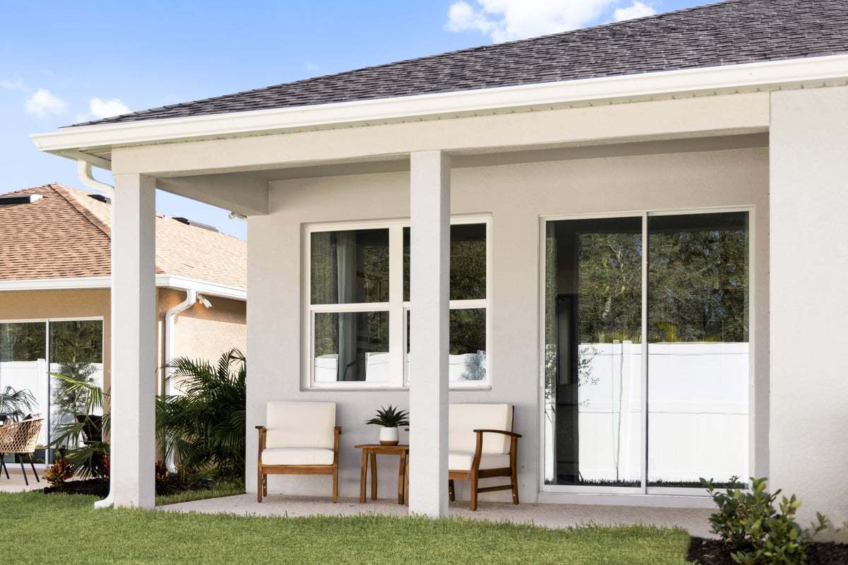 Covered back patio