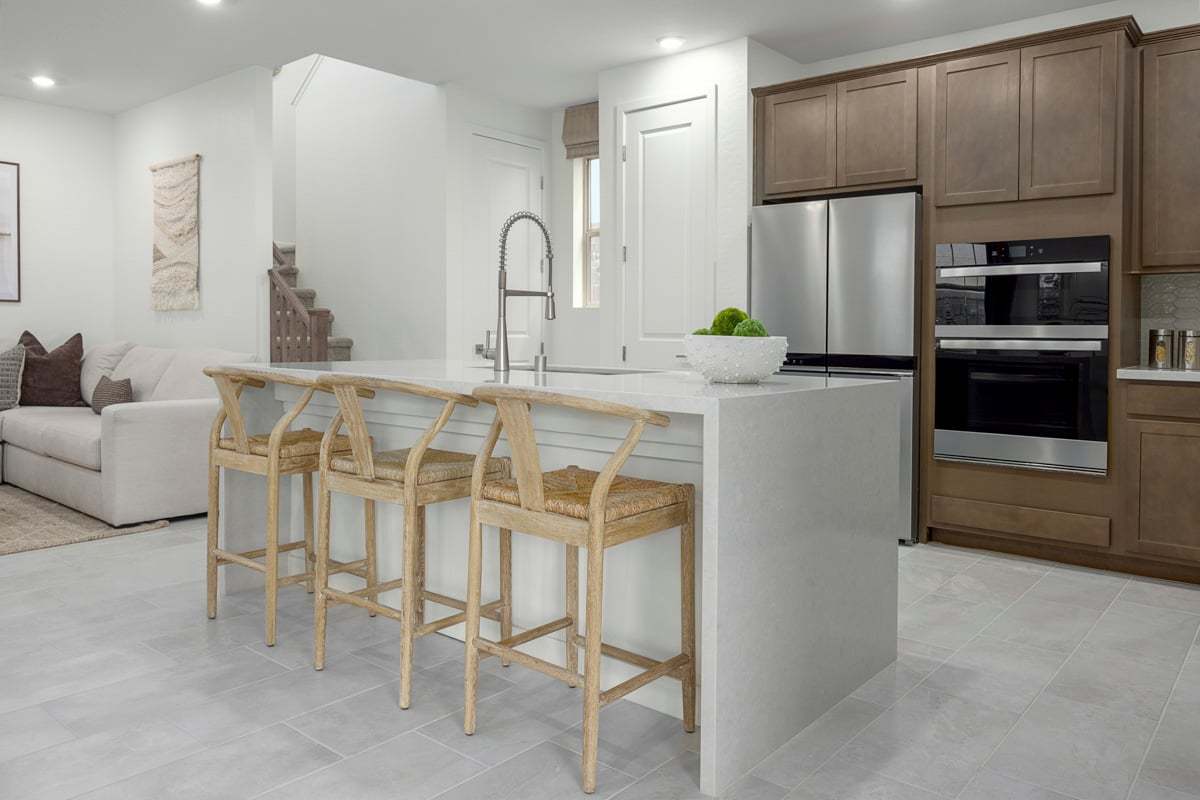 Plan 2175 Modeled - Waterfall kitchen island