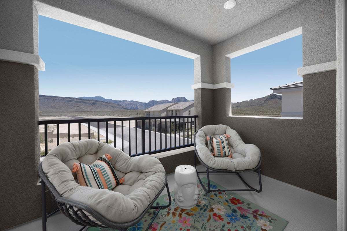 Plan 1832 Modeled - Covered balcony