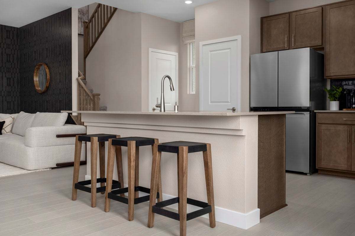 Plan 2124 Modeled - Kitchen breakfast bar