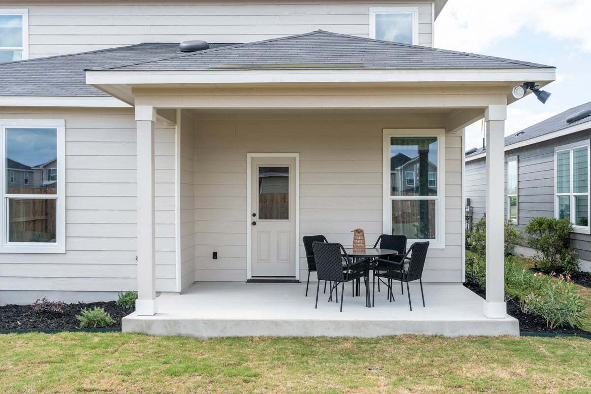 Optional covered back patio