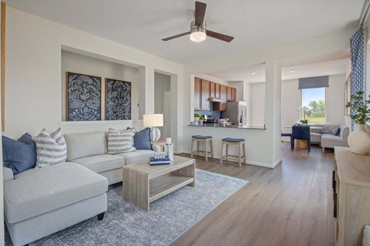Plan 1243 Modeled - Great room