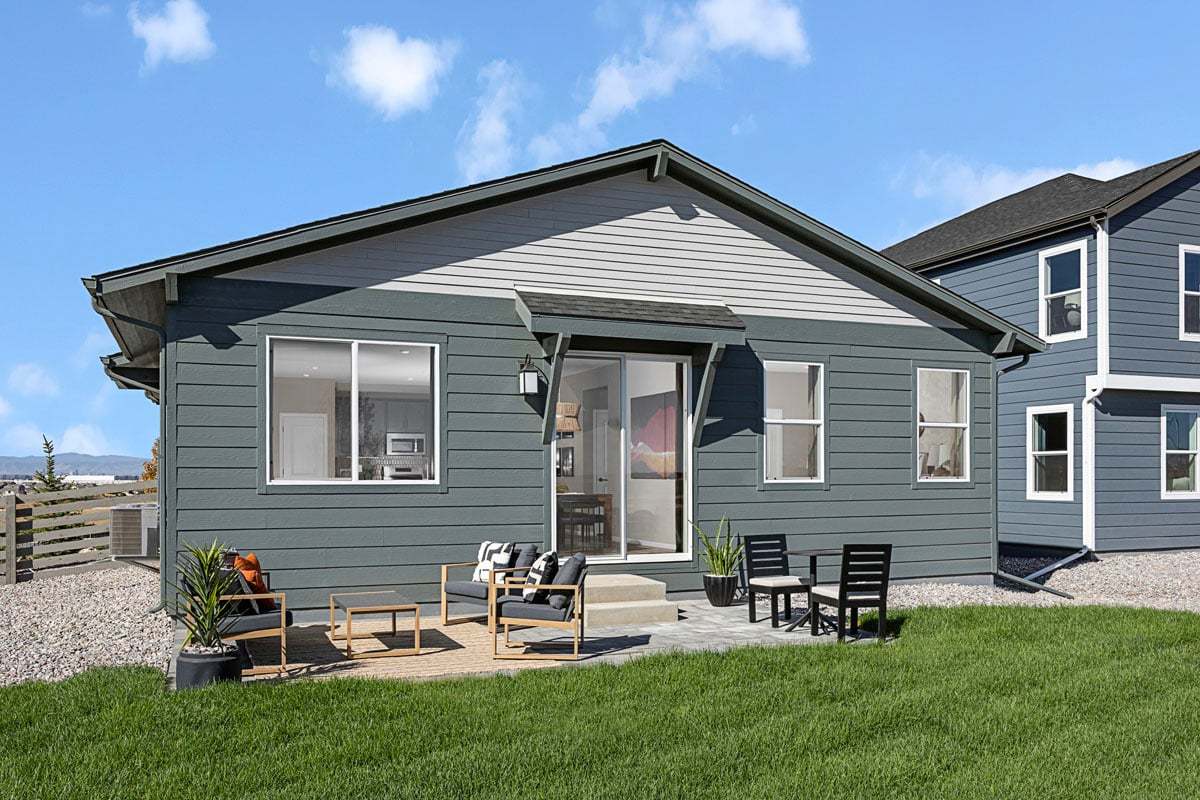 Plan 1543 Modeled - Rear exterior