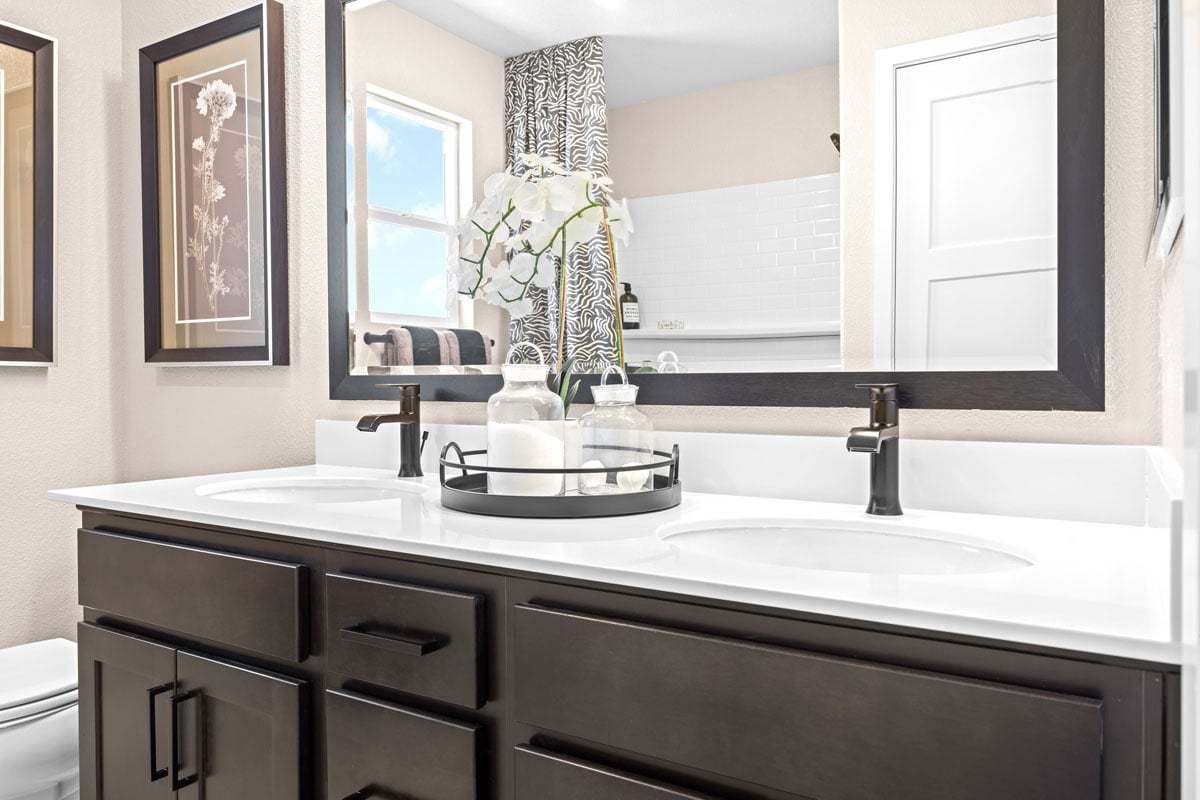 Plan 2236 Modeled - Dual-sink vanity at primary bath