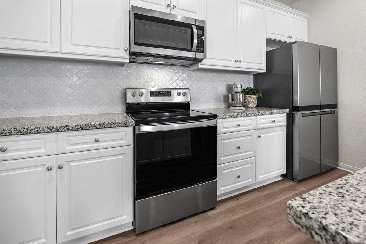 Plan 1663 Modeled - Stainless-steel kitchen appliances