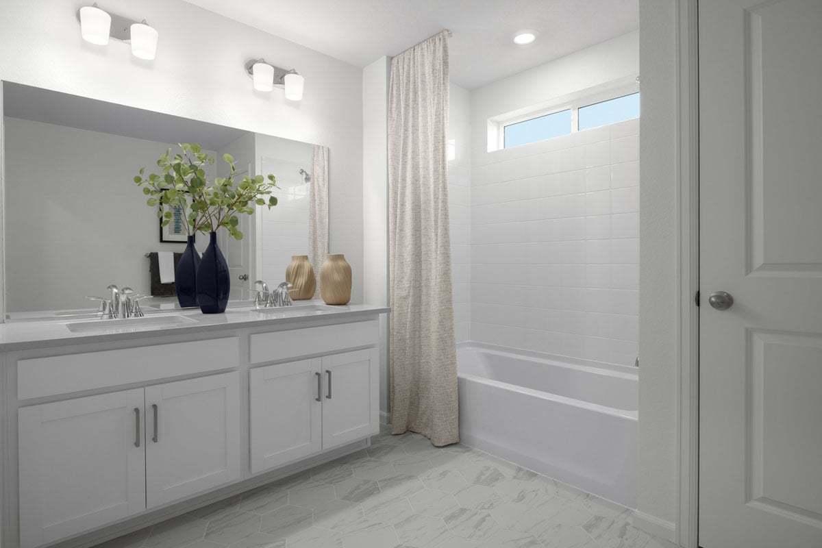 Plan 2284 Modeled - Dual-sink vanity at primary bath