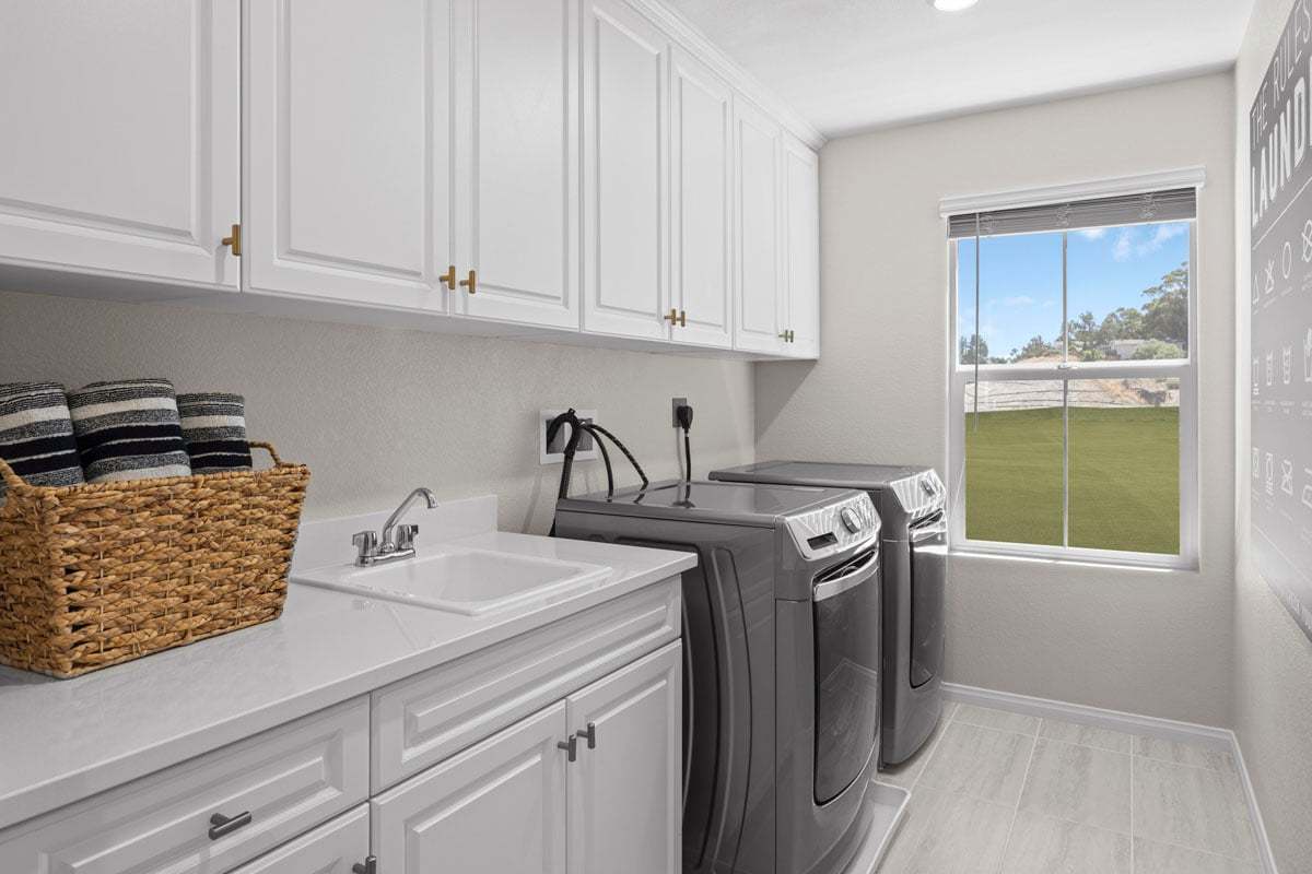 Plan 2389 Modeled - Optional laundry sink and cabinets