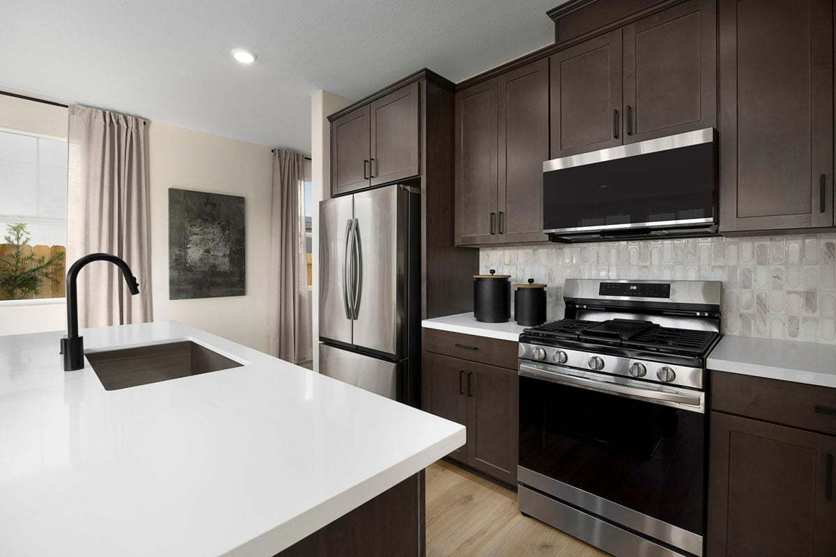 Plan 2111 Modeled - Custom tile kitchen backsplash