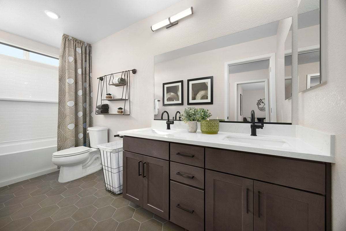 Plan 2111 Modeled - Dual-sink vanity at bath 2
