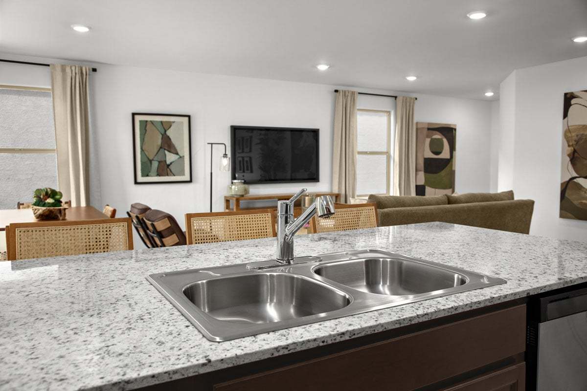 Plan 1383 Modeled - Granite kitchen countertops