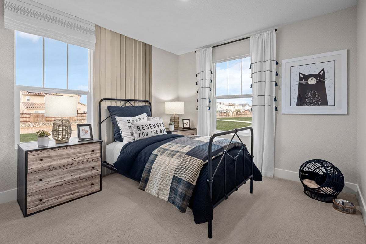 Plan 1803 Modeled - Spacious secondary bedroom