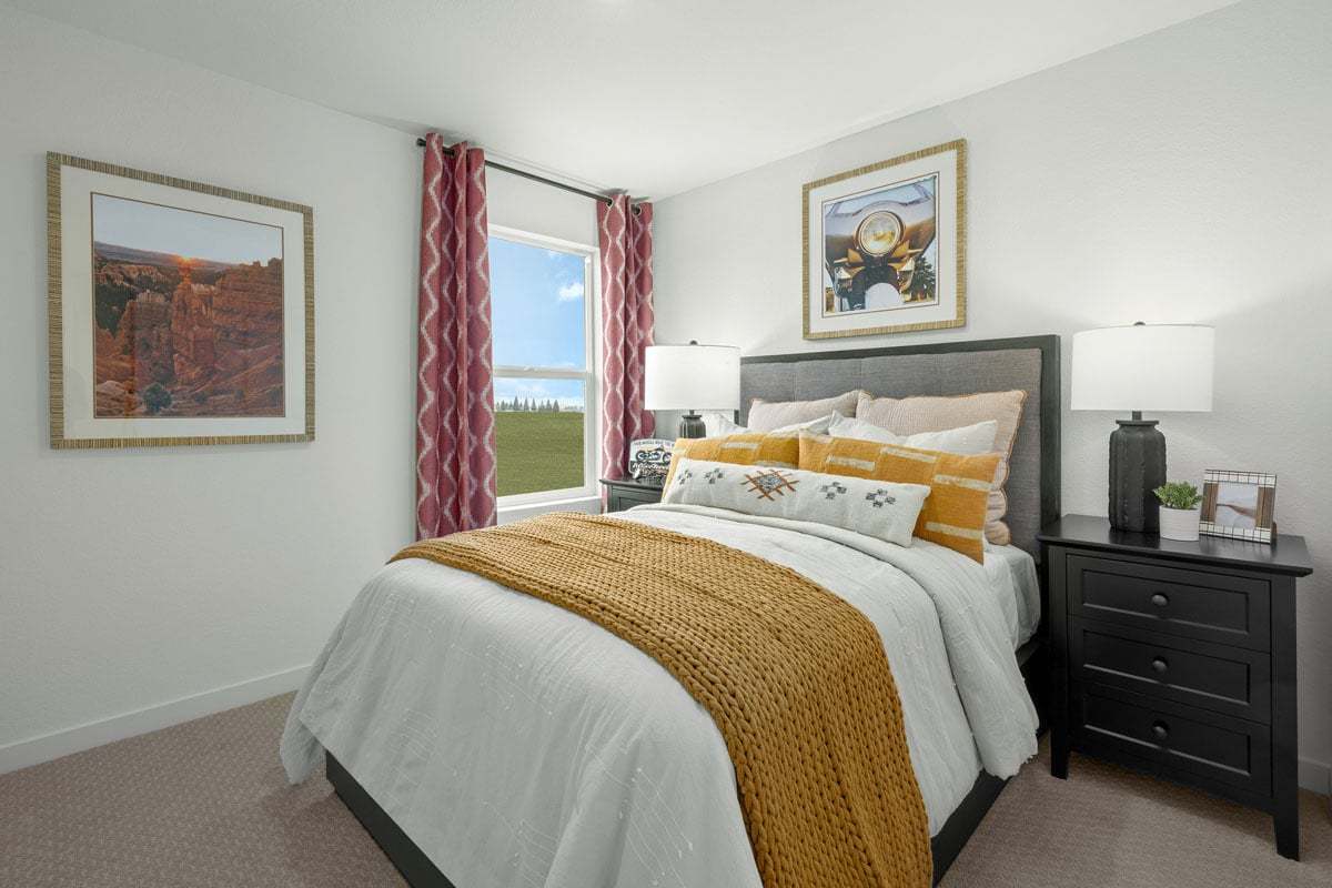 Plan 1507 Modeled - Spacious secondary bedrooms
