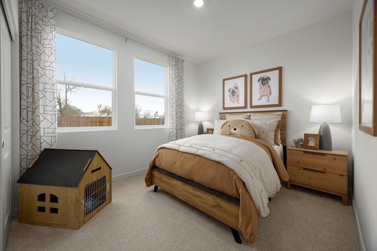Plan 1429 Modeled - Spacious secondary bedrooms