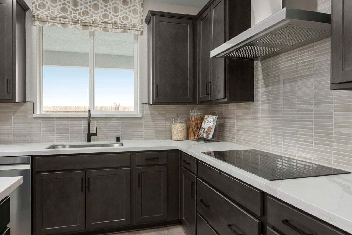 Plan 2388 Modeled - Wall-mounted hood and cooktop