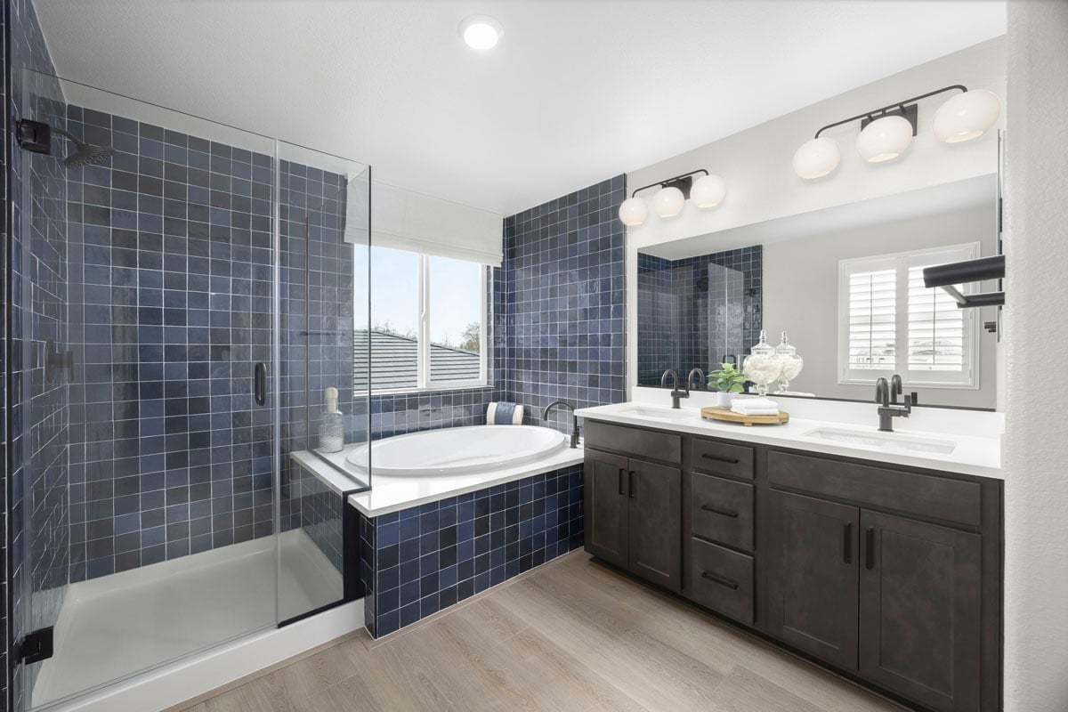 Plan 2388 Modeled - Tub and separate shower at primary bath