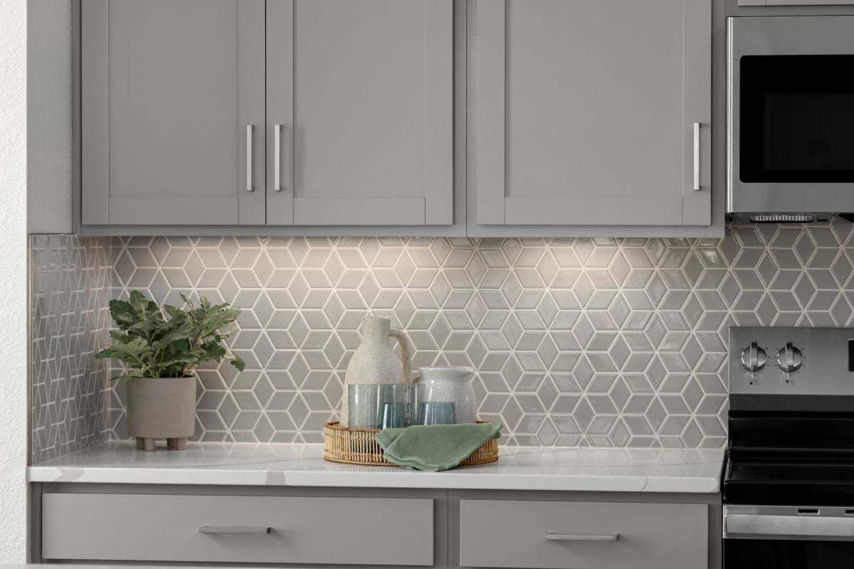 Plan 1762 Modeled - Full-height tile backsplash