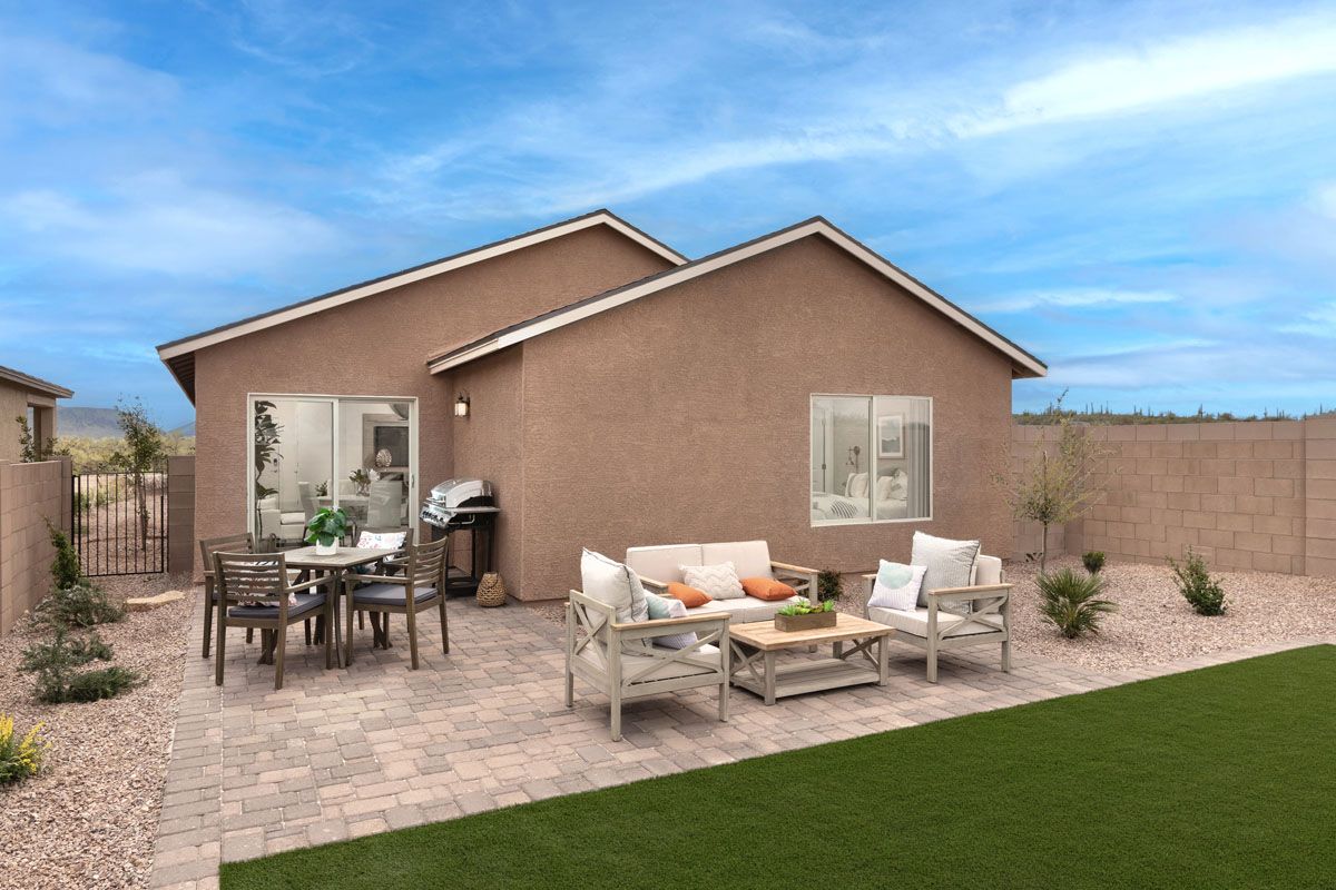 Plan 1383 Modeled - Back patio