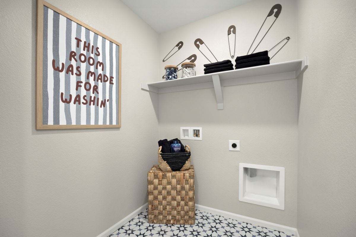 Plan 1672 Modeled - Dedicated laundry room