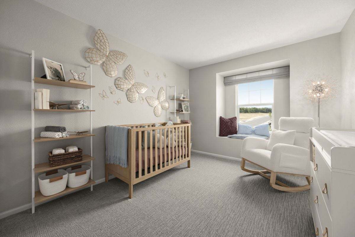 Plan 1672 Modeled - Spacious secondary bedrooms