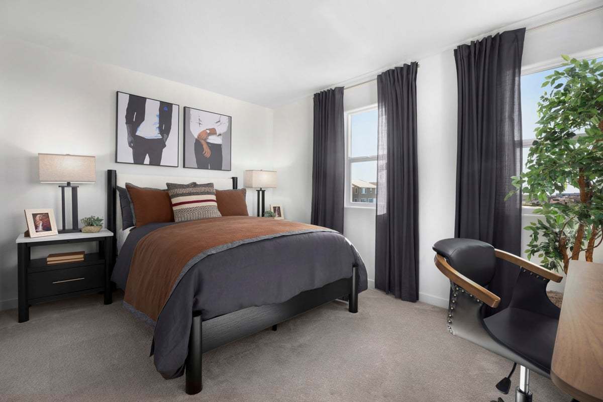Plan 1688 Modeled - Spacious secondary bedrooms