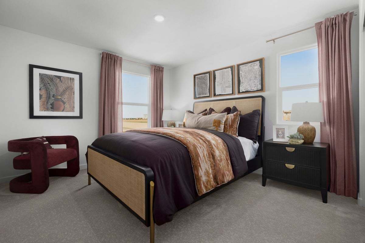 Plan 1688 Modeled - Spacious secondary bedrooms