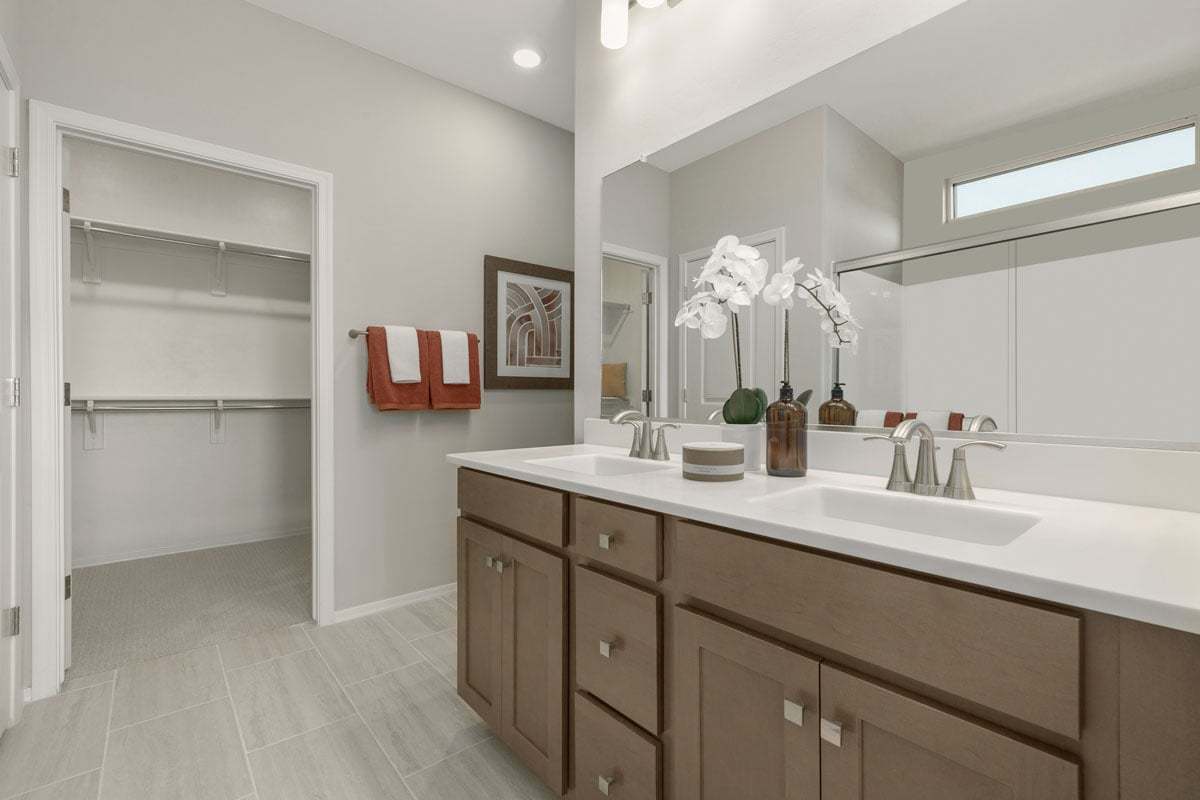Plan 2013 Modeled - Dual-sink vanity at primary bath