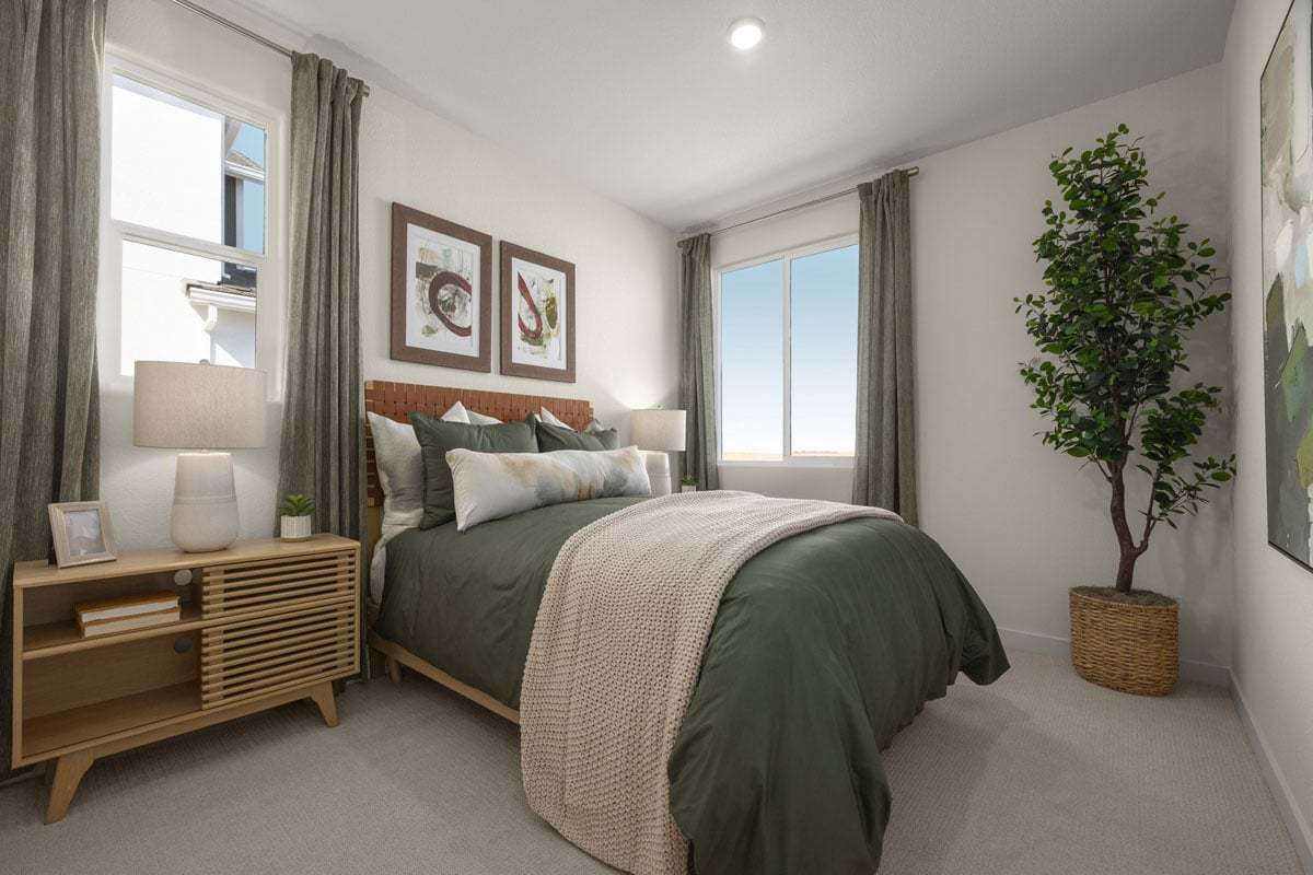Plan 1552 Modeled - Spacious secondary bedrooms