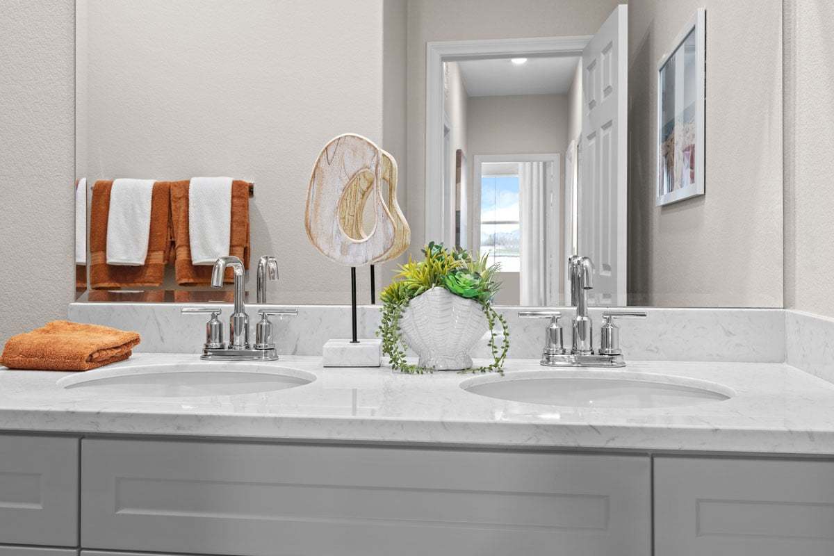 Plan 2322 Modeled - Optional vitreous china undermount bath sinks