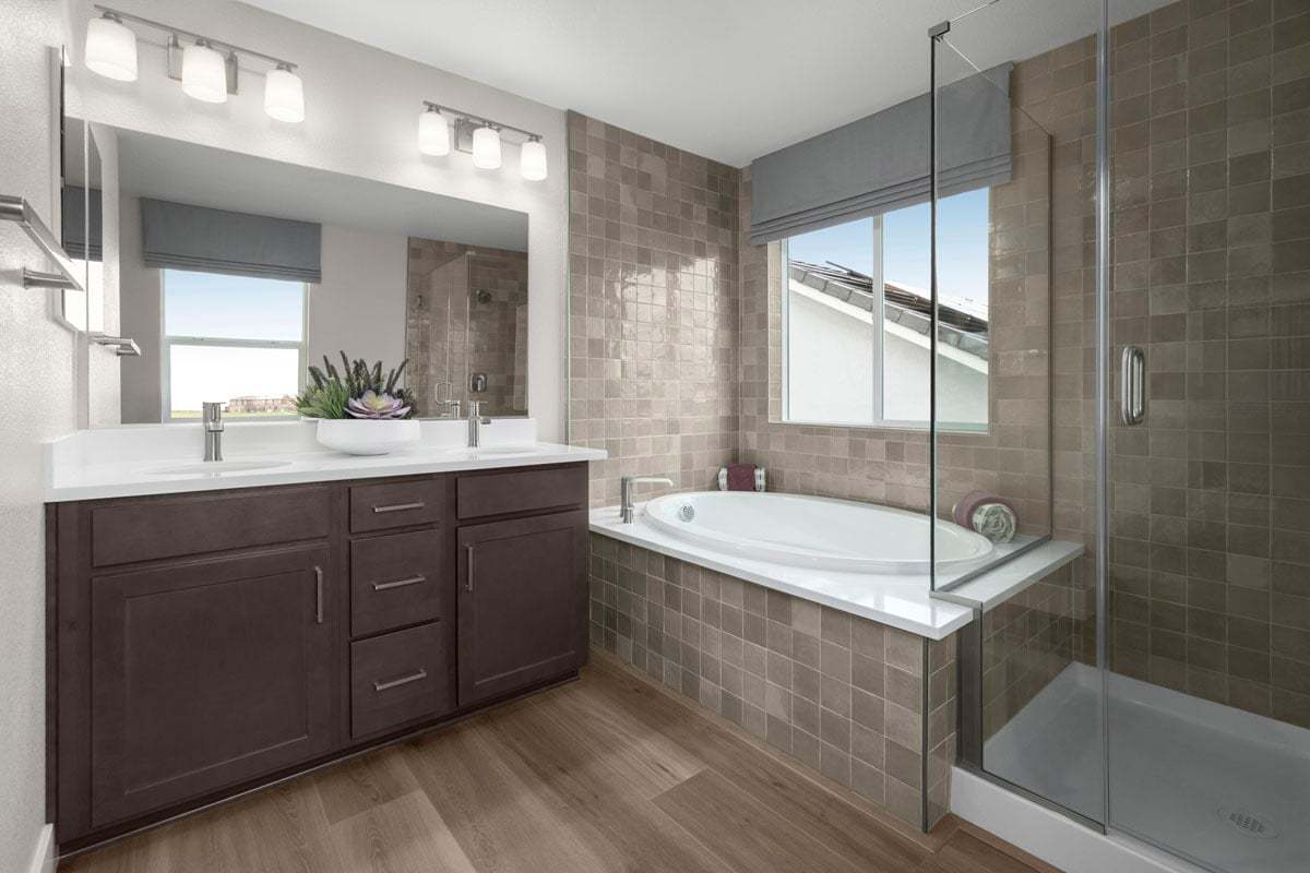 Plan 2391 Modeled - Tub and separate shower at primary bath