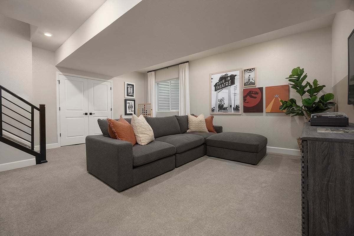 Plan 1755 Modeled - Basement recreation room