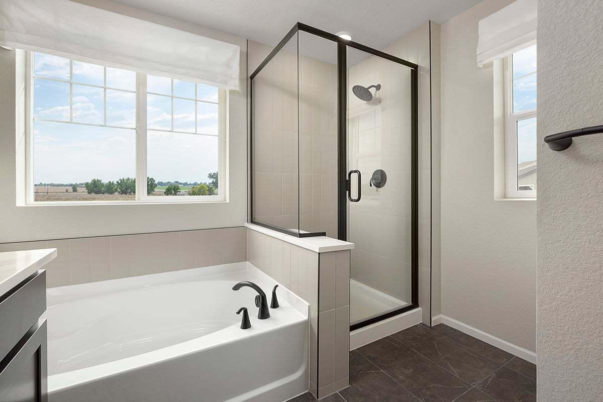 Plan 1755 Modeled - Separate tub and shower at primary bath