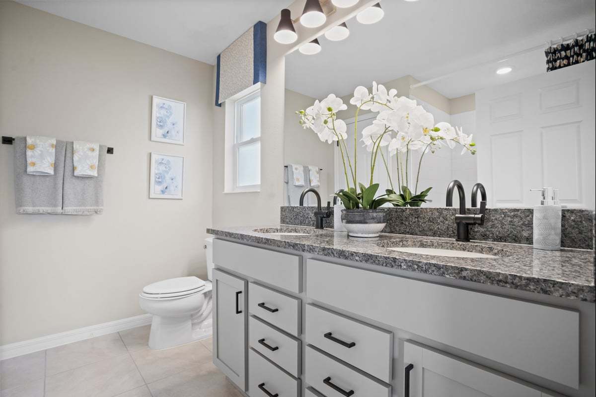 Plan 1511 Modeled - Dual-sink vanity at primary bath