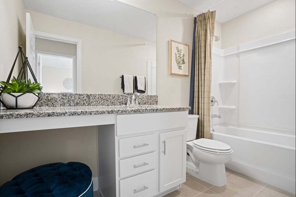 Plan 2544 Modeled - Vanity with knee space at bath 2