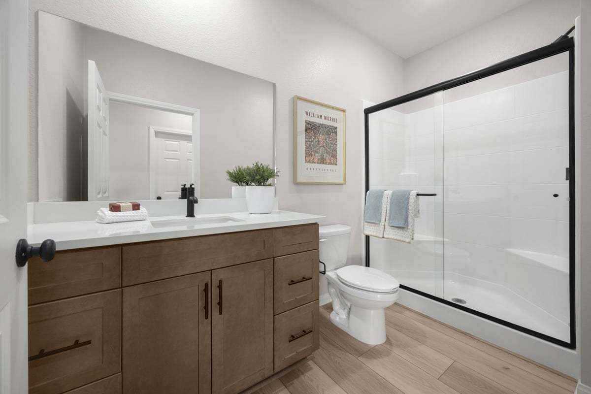 Plan 2453 Modeled - Walk-in shower at primary bath