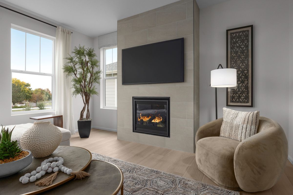 Plan 2651 Modeled - Fireplace at great room