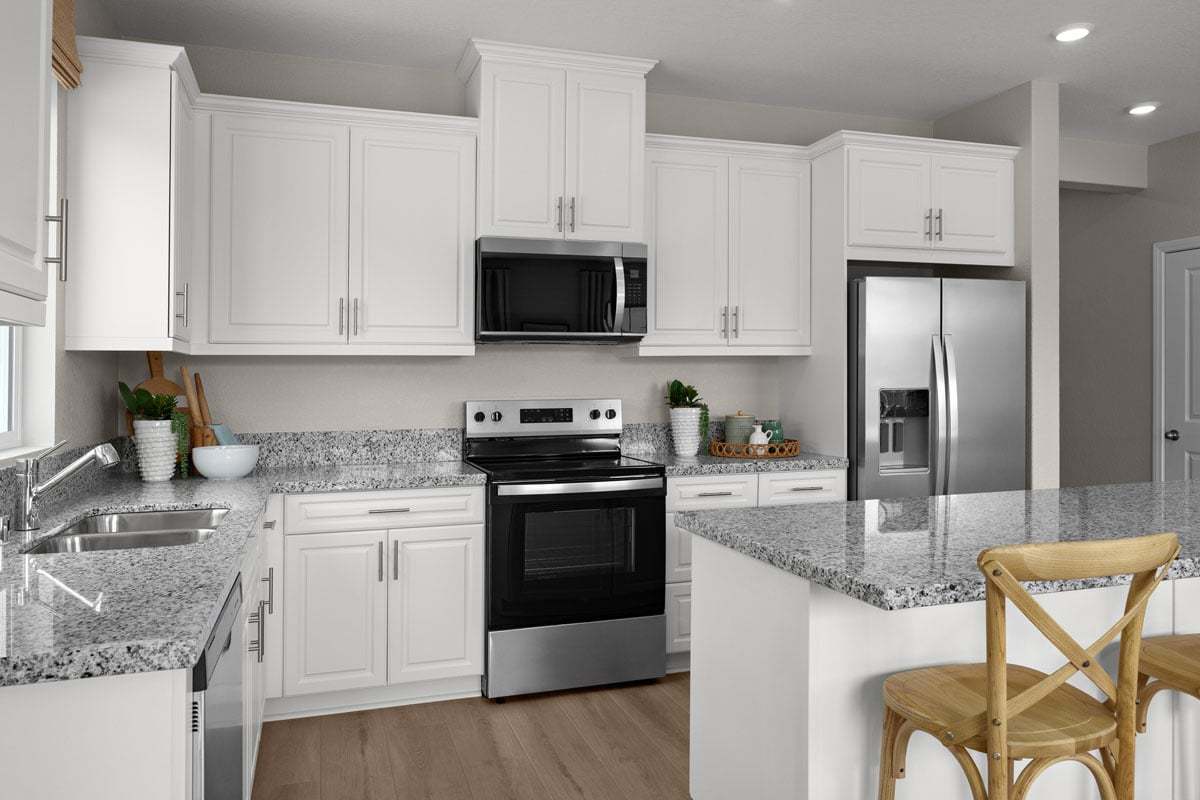 Plan 1539 Modeled - Stainless steel kitchen appliances