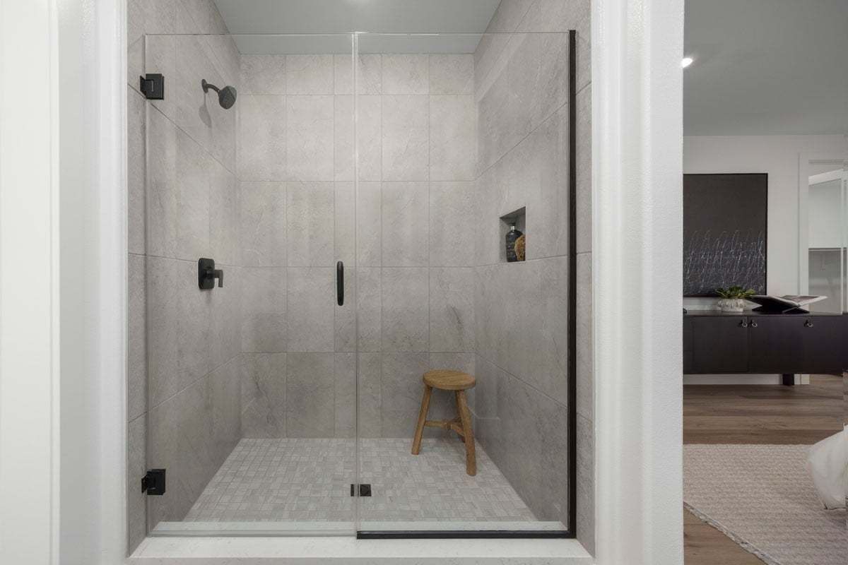 Plan 2088 Modeled - Walk-in shower with tile surround at primary bath