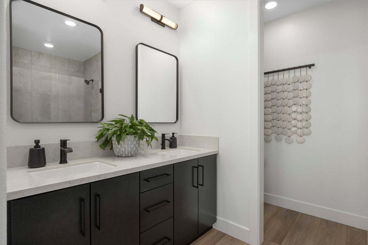 Plan 2088 Modeled - Dual-sink vanity at primary bath