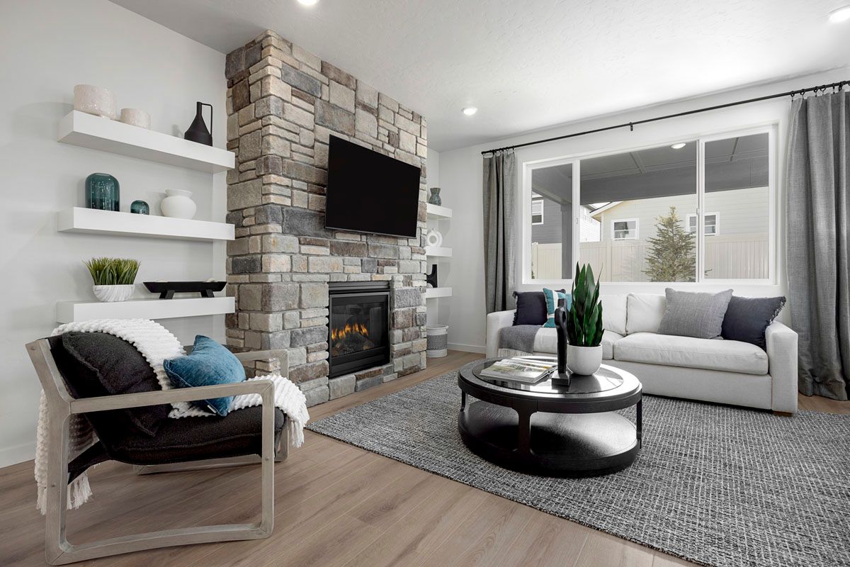 Plan 2755 Modeled - Luxury vinyl plank flooring at great room