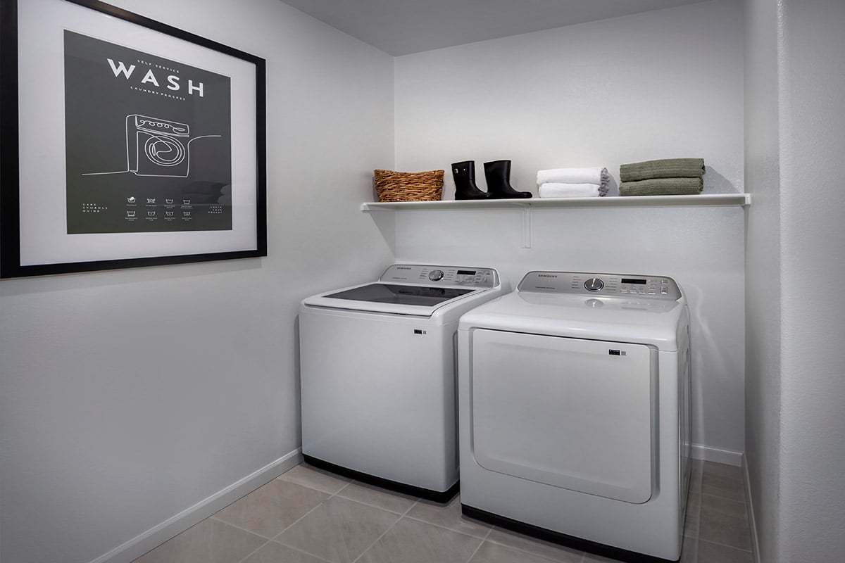 Plan 1434 Modeled - Dedicated laundry room