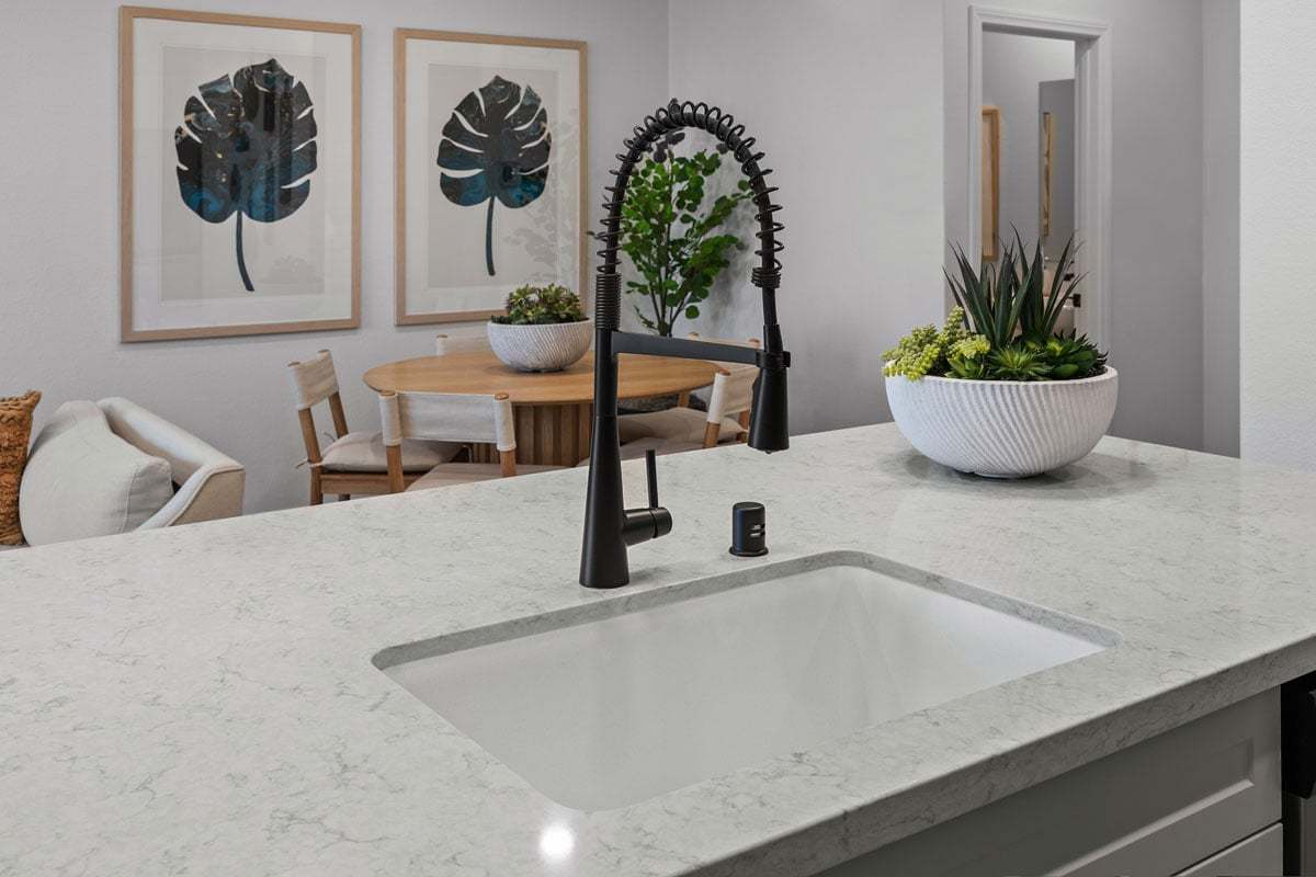 Plan 1302 Modeled - Upgraded matte black kitchen faucet