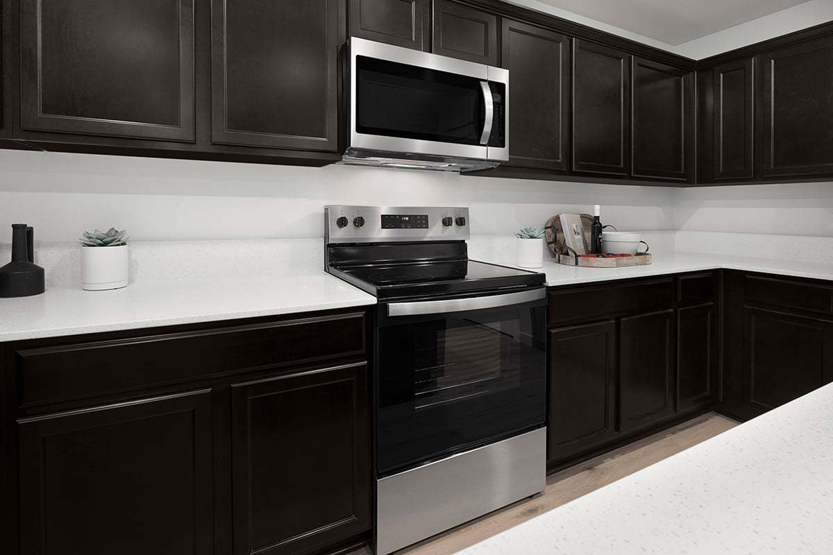 Plan 2350 Modeled - Recessed-panel birch kitchen cabinets