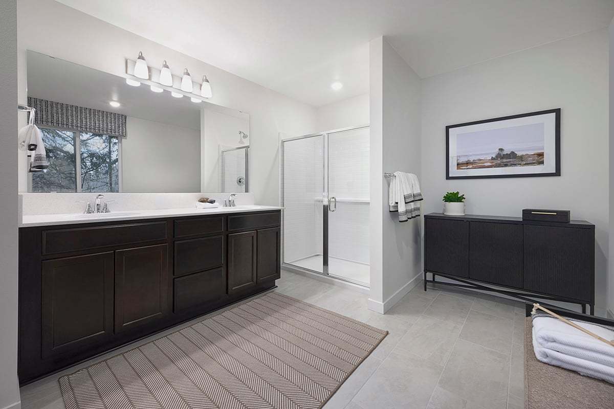 Plan 2350 Modeled - Dual-sink vanity at primary bath