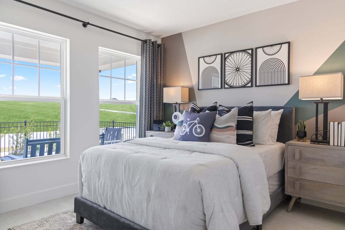 Plan 1989 Modeled - Spacious secondary bedrooms
