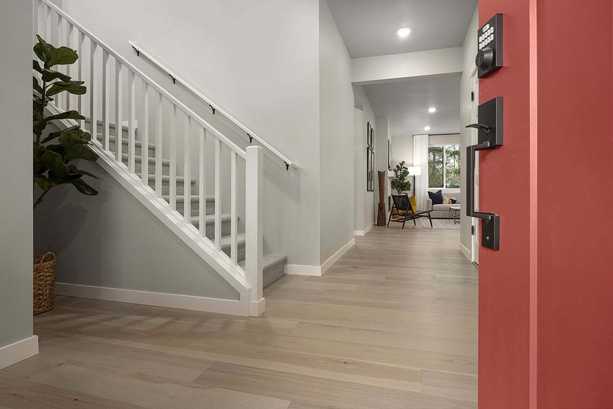 Plan 2565 Modeled - Engineered hardwood flooring at entry