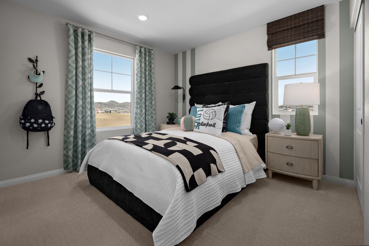 Plan 1760 Modeled - Spacious secondary bedrooms